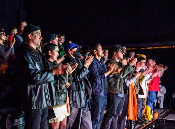 Full crowd at PuSh show giving a standing ovation