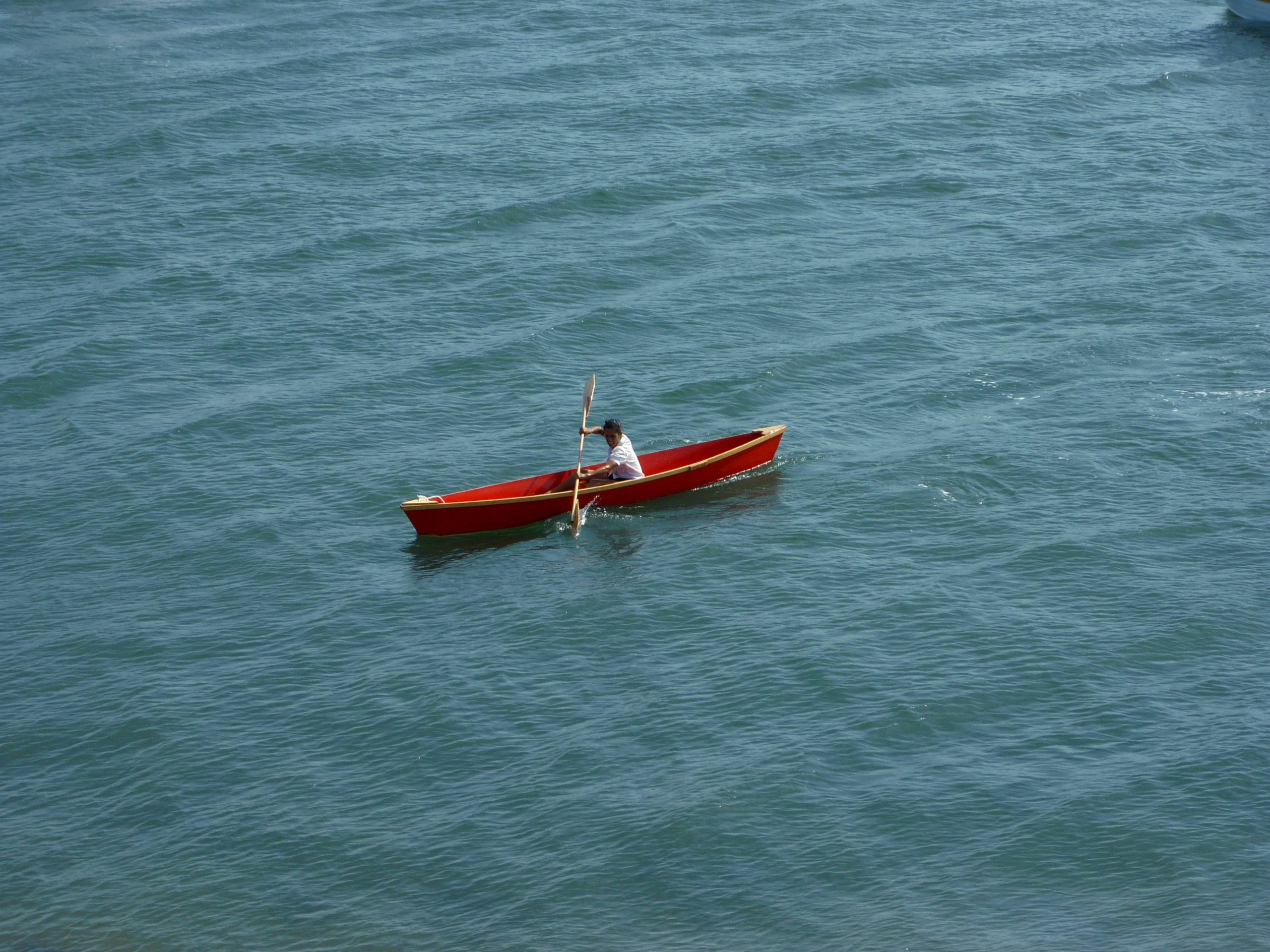 Person in a canoe on a lake