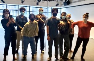 The 2023 PuSh Youth cohort gathered for a group selfie