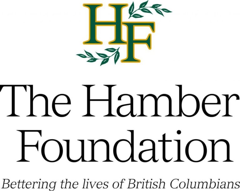 Logo for the Hamber Foundation, with the tagline bettering the lives of British Columbians