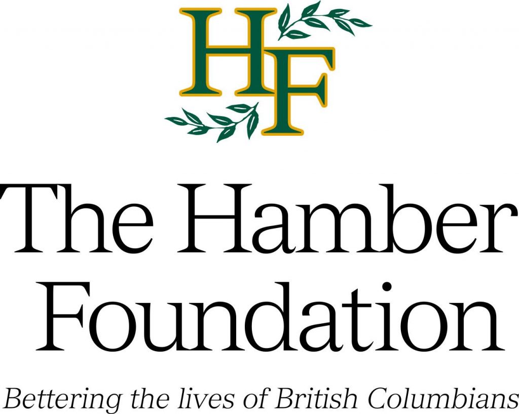 Logo for the Hamber Foundation, with the tagline bettering the lives of British Columbians
